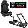 Modauto Postazione gioco simulatore PS5 sup sedile sport N590 Pelle diamante cuc bianche