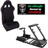 Modauto Postazione gioco simulatore PS5 suppor sedile sport N190 Tessuto nero cuci rosse