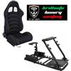 Modauto Postazione gioco simulatore PS5 suppor sedile sport N180 Tessuto nero cuc bianca