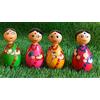 CRAFTS INDIA EMPORIUM Bambole Artigianali In Legno Channapatna Per Feste Da Donna 4 Pz