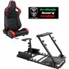 Modauto Postazione gioco simulatore PS5 PS4 support sedile sportiv N770 Pelle Nero/Rosso