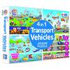 RS Puzzle Jigsaw 4 In 1 Veicoli Da Trasporto Per Bambini 4 Puzzle 35 Pezzi Ognuno