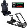 Modauto Postazione gioco simulatore PS5 PS4 sup sedile sportiv N715 Pelle cuciture bianc