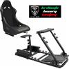 Modauto Postazione gioco simulatore PS5 suppor sedile sportivo N040 Tessuto nero e Pelle