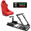 Modauto Postazione gioco simulatore PS5 PS4 supporto sedile sportivo N010R Tessuto rosso