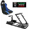 Modauto Postazione gioco simulatore PS5 supporto sedile sportivo N065 Tessuto nero blue