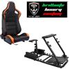 Modauto Postazione gioco simulatore PS5 support sedile sport N730 Pelle nero/Arancio PS4