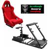 Modauto Postazione gioco simulatore PS5 PS4 suppor sedile sportivo N010 in Tessuto rosso