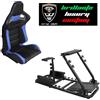 Modauto Postazione gioco simulatore PS5 support sedile sport N740 Pelle Nero e Blue