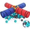 VidaXL Tunnel da Gioco per Bambini con 250 Palline Multicolore