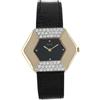 Piaget - Orologio 35mm Pre-owned anni '80 - Donna - pelle di vitello/oro giallo/cristalli/vetro minerale (pietre e gemme) - Taglia unica - Nero