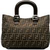 Fendi Pre-Owned - Borsa a mano Zucca Twins - Donna - tela/pelle di vitello - Taglia unica - Marrone