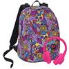 Seven Zaino The Double, Skull, Rosa, Cuffie wireless, 2 zaini in 1 Reversibile