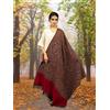 Shal-é-Pashm Donna Sposa Rosso Caldo E Spesso Tradizionale Paisley Jacquard Kashmiri Scialle