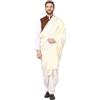 PT Lohi In Lana Spessa Mista Kashmiri Per Uomo, Sciarpa Color Crema Per Uomo