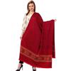 Tweedle D1 Kashmiri IN Lana Kullu Scialle Stola per Donna Rosso Misura 102x203cm
