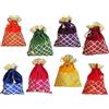 Fatto a mano Set Di 8 Pochette In Seta Fatte A Mano Etno Indiano