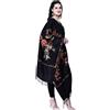 SWI Nuovo Telo Coprispalle Shawl In Poliestere Kashmiri Per Donne, Nero