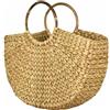 Fatto a mano Handmade Indiano Paglia Asciutto Erba Naturale Canna Boho Borsa Beach per Donne