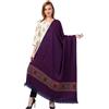 Tweedle D1 Kashmiri IN Lana Kullu Scialle Stola per Donna Viola Taglia 102x203cm