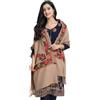 Zamour D1 Donna Ricamato IN Lana Scialle Stola Colore Brown