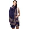 Tweedle D1 Da Donna Jamawar Tessere Caldo e Morbido IN Lana Scialle Stola Blu 102x203cm