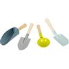 Small Foot Set di palette compatto in legno e metallo, ausilio per giardino, per bambini dai 3 anni, gioco per Outdoor Toys, Colori alla moda, 12387