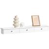 SoBuy Mensola da Muro con 3 Cassetti - mensole da parete per Ingresso, Soggiorno e Camera - Bianco 94x15x10cm FRG43-L-W