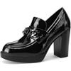 QUEEN HELENA Mocassini con Tacco Francesine con Plateau Casual Eleganti Donna X31-111 (Nero, Sistema Taglie Calzature EU, Adulto, Donna, Numero, Media, 40)