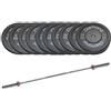 Diamond Set 150 kg Dischi bumper Diamond Professional foro 50 mm + bilanciere 220 cm olimpico