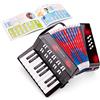 New Classic Toys Accordion Black with Music Book, Multicolore, Fisarmonica nera, 10057