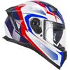 CGM Casco Integrale Cgm 311g Blast Sport Bianco Blu, TAGLIA Tg. L