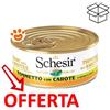 Schesir Cat Tonnetto con Carote in Brodo di Pesce - Lattina da 70 Gr - CONFEZIONE RISPARMIO