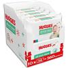 Huggies Everyday, Salviette neonato, 560 Salviette umidificate, 99% acqua pura, Salviettine con 65% fibre assorbenti naturali (10x56)