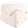 HOZY Coperta Plaid di Pile Avorio 230x270cm Letto Matrimoniale - Calde Plaid da Divano Coperte Super Morbido