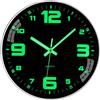 ACCSHINE Orologio gigante da parete silenzioso e luminoso, da 25 cm, con design moderno e digitale, senza ticchettio, per camera da letto, casa, cucina, ufficio, vintage