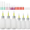 LMYKH Applicatore di punta per ago, flacone applicatore con aghi di erogazione e tappo di chiusura per vernice liquida a inchiostro ad olio per colla
