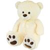 Jemini 100881 Orso Creme in Peluche con Fiocco +/-100 CM, Beige