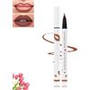 LXCJZY Longwear Liquid Lip Liner, Matte Lip Stain Marker, 2-in-1 Waterproof Lipstick Lip Liner, Waterproof Quick-Drying Long-Lasting Matte Liquid Lipstick. (08, 1 Count (Pack of 1))