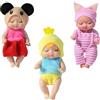 YAAVAAW Mini bambole Newborn per bambine da 4 pollici, bambola Newborn realistica, piccole bambole per bambini a partire da 2 3 4 + regalo di compleanno