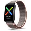 ZoRoll Cinturino per Oppo Watch Free, Nylon Morbido Sport Traspirante Velcro Ricambio Bracciale Compatibile con Oppo Watch Free - Rosa