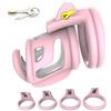 SZSWRHAi Gabbia per pene in plastica Gabbia di castità maschile con 4 anelli per cazzi Gabbia per cazzi BDSM Bondage estremo Cintura di castità Fetish Gabbia di castità Gay Astinenza Giocattolo del sesso(Color