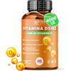 VIVACAPS Vitamina d3 k2 mk7 vegana alto dosaggio 365 Micro compresse 2 anni di scorta, Vitamina d3 4000 ui e 200 mcg di Menachinone per sistema immunitario, ossa e denti - Made in italy