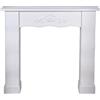 DRW Camino frontale in legno MDF bianco 110x24x100 cm