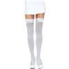 Leg Avenue,Leg Avenue Hosiery Calze Autoreggenti Leg Avenue Nylon - Bianco Con Fiocco Bianco