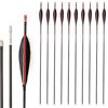 ACCMOS Spine 1000 Targeting Frecce ID 4.2 mm 29＂Carbonio Freccia, Piume a Forma di Navetta, per Adulti Giovani Arco Compound Arco Ricurvo Tiro con L'Arco Caccia Pratica 12 Pezzi (Spine 1000, 29 inch)