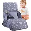 HEYOUTH Rialzo Sedia Bambini da Tavolo,Seggiolone pappa Portatile,Cuscino Rialzo Sedia per Bambini,con schienale alto e base antiscivolo cinture,lavabile,Rialzo per i Viaggi