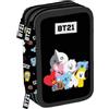 FCP Astuccio Scuola BT21 3 piani completo Nero + OMAGGIO portachiave paillettes