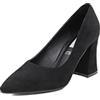 QUEEN HELENA Scarpe Eleganti con Tacco Medio Decollete a Punta Chiusa Donna ZM9201 (Nero, Numeric_39)