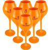 Veuve Clicquot 6 x Veuve Clicquot Yellow trendy flute da champagne in policarbonato acrilico a bordo piscina calici